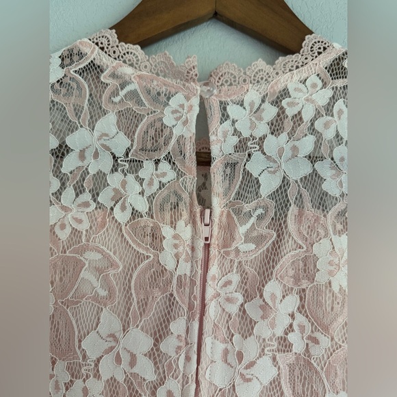 Rare Editions Asymmetrical Lace Dress Blush Kid 14y - Picture 6 of 6